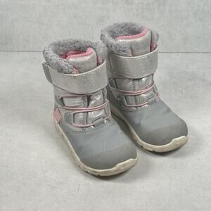 See Kai Run Boots Girls Size 10 Gray Silver Thinsulate Insulated Water Resistant